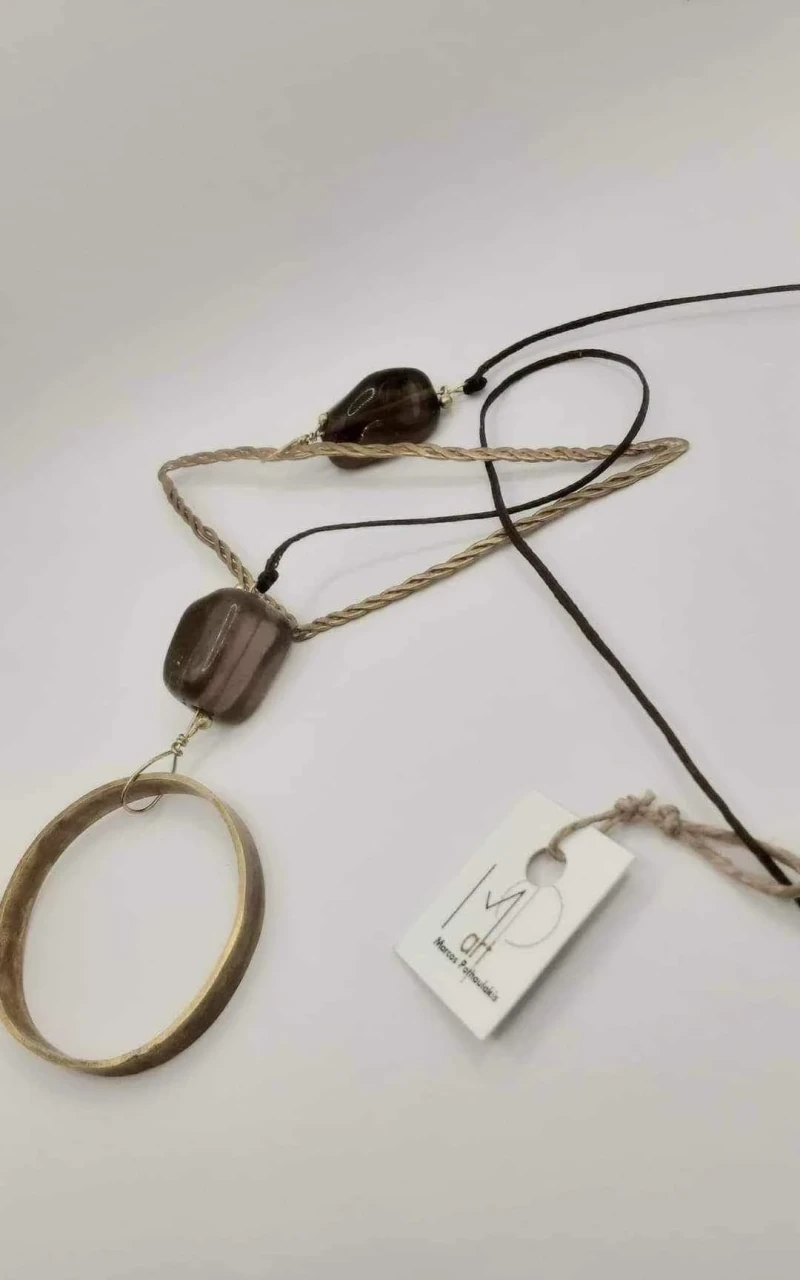 Brown Quartz Necklace "Daphne" by Markos Pothoulakis
